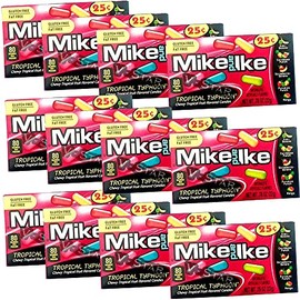 Full Box of MIKE & IKE Tropical Chewy Typhoon Fruit Flavour Candy - 24 x 22g