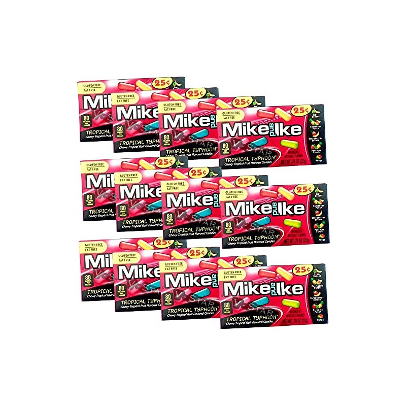Full Box of MIKE & IKE Tropical Chewy Typhoon Fruit