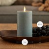 Luminara Seaglass Rechargeable Flameless LED Candle, Silver Blue 3" x