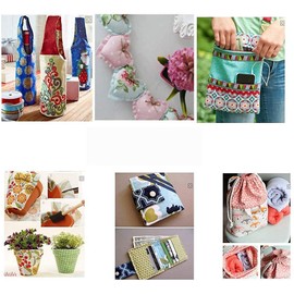 Quilting Fabric 8pcs 20" x 20" (50cm x 50cm) Pink Fat Quarter Natural Cotton Craft Fabric Bundle Patchwork Pre-Cut Quilt Squares for DIY Sewing Scrapbooking Quilting Dot Pattern