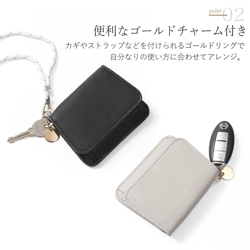 Blancom bp-2020 Women's Mini Wallet, Coin Purse, Bifold Pass Case,