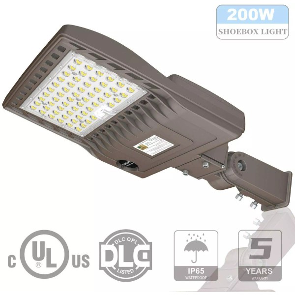 KUKUPPO 200W LED Parking Lot Lights 28000LM LED Shoebox Street