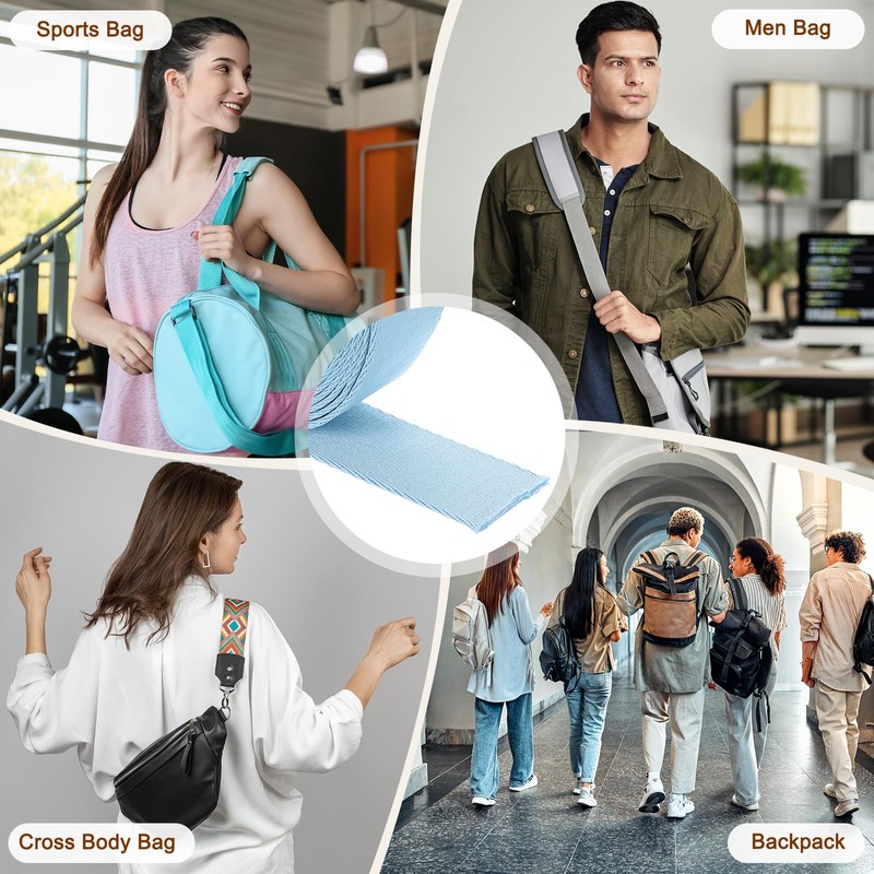 sourcing map 10 Yards Nylon Webbing Strap, 1 3/8-inch(38mm) Flat