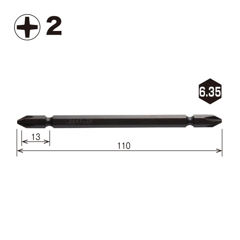 VESSEL Tapping Double Sided Bits + 2 x 110 2