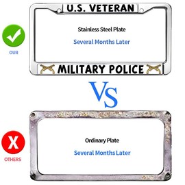 US Army License Plate Frame for Thanksgiving US Military Veteran Fade-Resistant License Plate Frame Military Police Pride License Plate Frame Faithful Gift for Army Solider