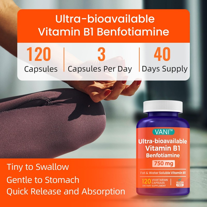 VANI 750MG Benfotiamine with B1, 5X Time Fat & Water