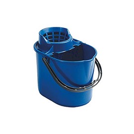 Ramon Hygiene Deluxe 12 Litre Mop Bucket with Raised Cone Wringer, Easy To Use, Strong, Pouring Lip, Colour Coded For All Mopping Needs, Blue