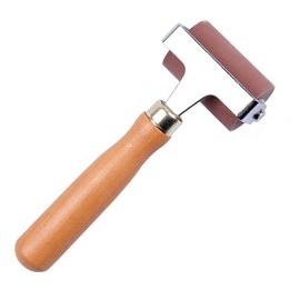 Long Handle Roller Rubber Roller, Art Craft Roller Anti Skid Print, Ink and Stamping Tools Wide for Veneers Laminate Wall Coverings for Pressure Adhesion (5cm/1.96in)