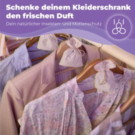 Lalavanda - 12 Lavender Bags Made of Cotton, 120 g Lavender Flowers, Effective Moth Protection for Wardrobes with Long-Lasting Freshness and Dust Protection