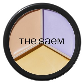 The Saem Cover Perfection Triple Pot Concealer 13.2g, 1 piece, 04 Tone Up Beige / 더샘 커버 퍼펙션 트리플 팟 컨실러 13.2g, 1개, 04 톤업 베이지