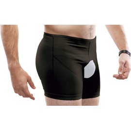 Inguinal Hernia Support Belt Invisible Underpants Compression Garment Truss Galess (Black, S)