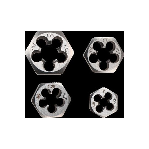 Kunzer 7SMS04 Thread and Die Nut Set 4 Pieces -