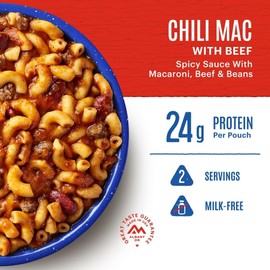 Mountain House Chili Mac with Beef | Freeze Dried Backpacking & Camping Food | 2 Servings