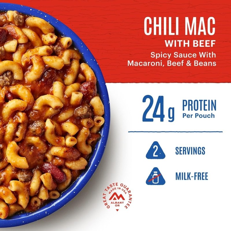 Mountain House Chili Mac with Beef | Freeze Dried Backpacking