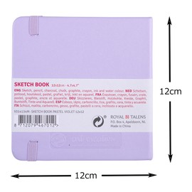 Talens Art Creation Sketchbook 80 Sheets, 12 cm x 12 cm, Pastel Violet