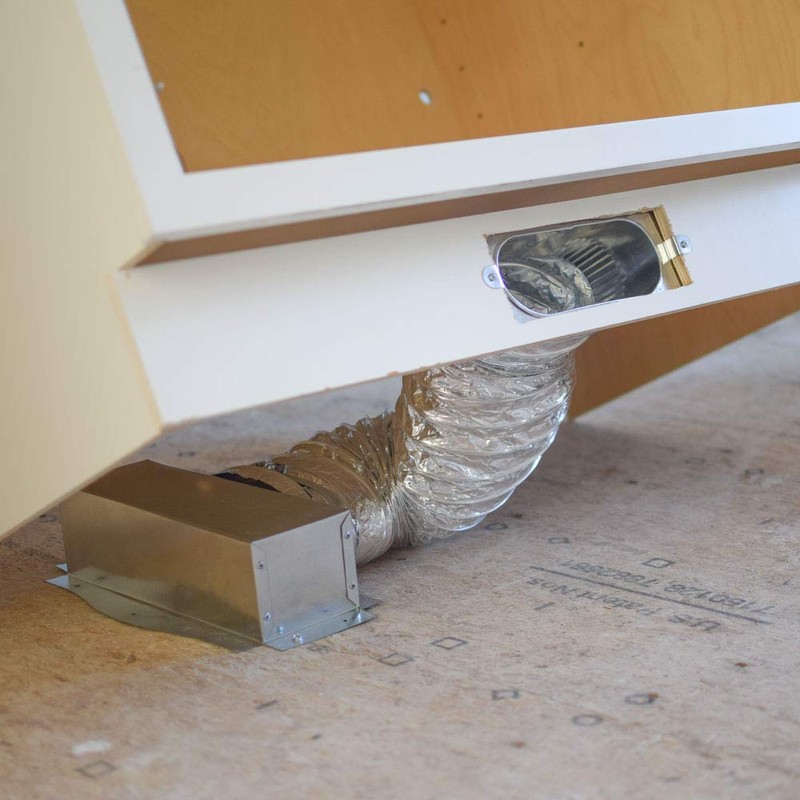 Toe Ductor, Floor Vent Under Cabinet Toe Kick Ducting Kit