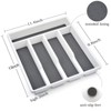 HaWare 49-Piece Silverware Set with Flatware Drawer Organizer, Stainless Steel