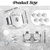 Lusofie 12Pcs Earring Backs Butterfly Earring Backs, 925 Sterling Silver