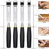 GREBSTK 9.5in Wood Chisel Set for Woodworking, 4pcs Chrome Vanadium