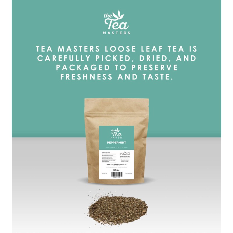 The Tea Masters Loose Leaf Tea - Peppermint (1x225g)