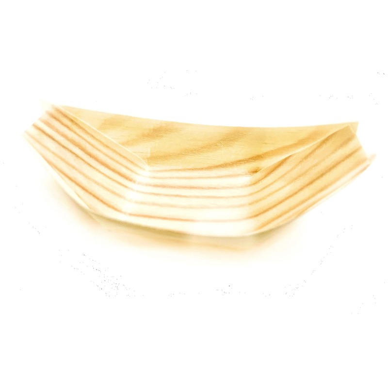 PAPSTAR 50 Finger Food Bowls, Pure Wood, 14 cm x
