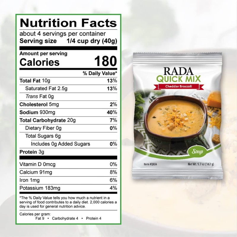 Rada Cheddar Broccoli Soup Mix, Made in USA