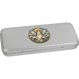 Azeeda 'Iris Garden Fairy' Metal Hinged Stationery Tin/Storage Box (TT00288619)