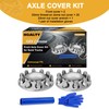 HQALTY Chrome Dome 2 Front Axle Cover Kit with 32mm/33mm