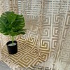 Black and Gold Sheer Curtains for Living Room Luxury Tulle