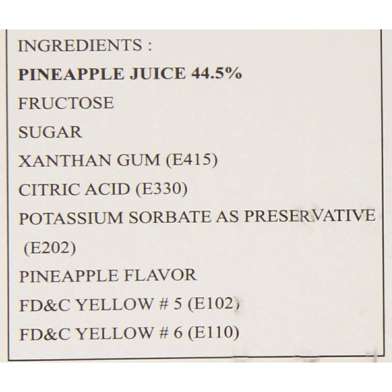 Possmei Bubble Tea Syrup Pineapple Flavor 5.5 lbs. Imported from