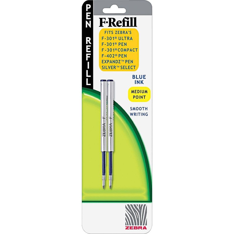 Zebra Refill for F301, F301 Ultra, F402, Silver Select Ballpoint,