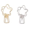 100pcs Binder Clips Gold Silver Flower Shape Metal Hollowed Long