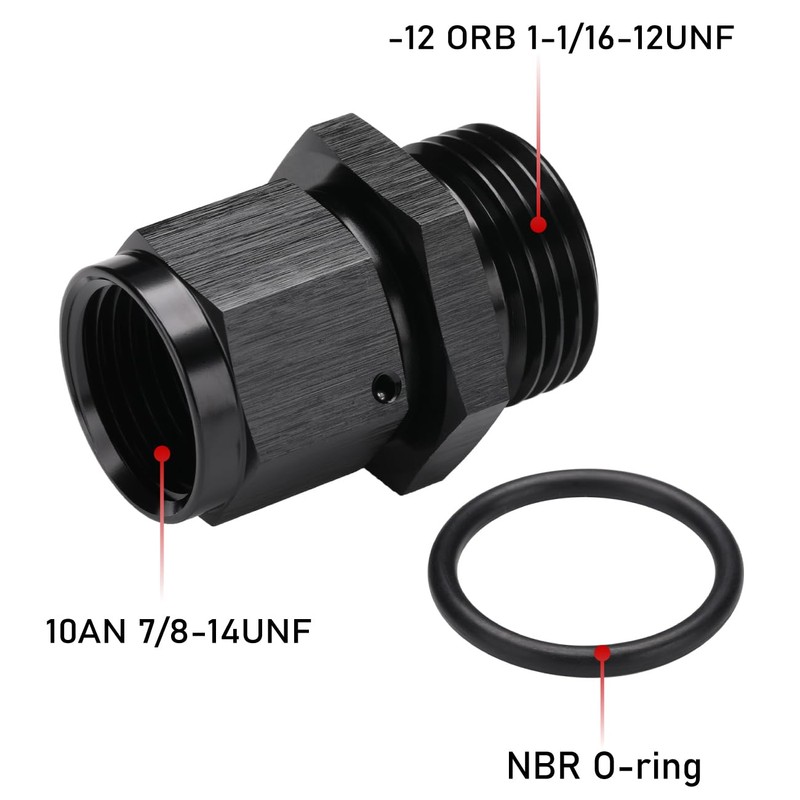 Podavelle 10AN Female Flare Swivel to 12AN -12 ORB Male
