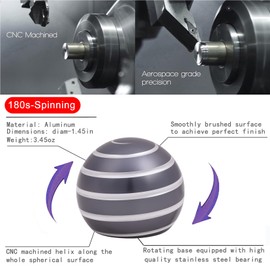 Desk-Toys for Fidget Kinetic-Cool-Gadgets: Cool-Stuff for Kid Children Teen Adult, Optical-Illusion Toy for Office School Home Women Men Christmas Stress-Relief-Gifts 180 Seconds Spinning