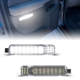 AreLokpri LED Interior Door Panel Light Compatible for 1997-2007 C-he-vy Series 1500 2500 3500 Pickup, Side Door Lights Courtesy Warning Lights, Clear lens White