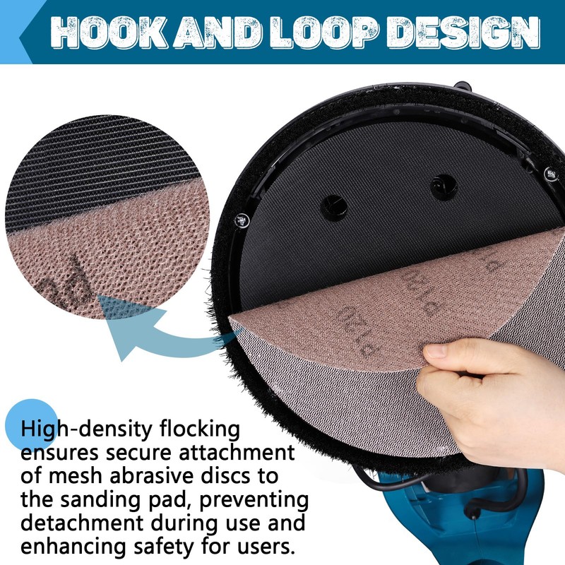 9-Inch Mesh Sanding Discs for Drywall, 150 Grit Hook &