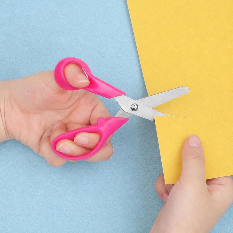 Left-Handed Kids Scissors,5 Inch Safety Childen Craft Scissors,Safe and Comfortable