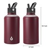 BJPKPK Half Gallon Insulated Water Bottles with Straw Lid, 64oz