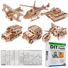 calary 3D Wooden Puzzle Simulation Animal Dinosaur Assembly DIY Model
