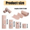 8 Pcs Reusable Compression Bandages with Clips, 5-15cm x 4.5M