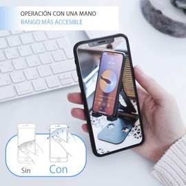 Lamicall Anillo para Celular, Soportes de Celulares : 360 Grados Phone Ring Holder Base Porta Redondo para el Dedo, Compatible con 15 14 13 12 11 Pro MAX, Galaxy S24 S23 S22, All Smartphone - Negro