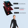 Women 3mm Neoprene Long Sleeve Wetsuit Top Warm Front Zipper