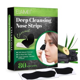 JAWUZ Nasenstrips Mitesser,Nose Mitesser Pore Strips,Nasen Mitesser Strips,Mitesser Nase Entfernen,Poren Reinigung Mit Aktivkohle,Entfernen Mitesser Und Unreinheiten80 Stück