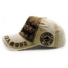 i-select American Casual Baseball Cap, Embroidered Patch, Unisex, Khaki