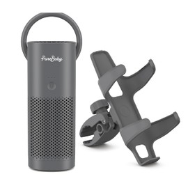 Pure Enrichment PureBaby On-the-Go Air Purifier - Portable Stroller Air Purifier & Adjustable Clamp for Car Seat, Crib, Bassinet & Playpen - True HEPA Filter Removes 99.97% of Allergens Around Baby