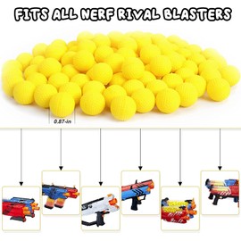 Rival Balls 100 Rounds for Nerf Rival, Refill Balls for Roundhouse Pathfinder Finisher Prometheus Etc- Yellow