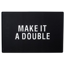 Make It A Double Home Bar Mat - Extra Large Rectangular Bar Mat Spill Drip Mat -12" x 18"