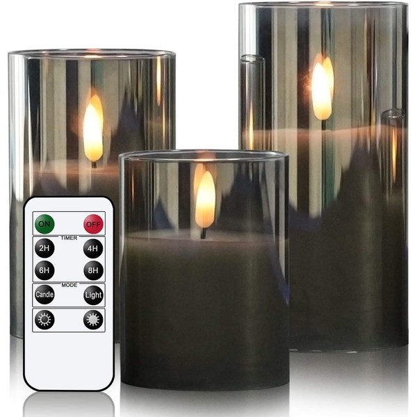Eldnacele Eldnacele LED Kerzen mit Timerfunktion, flammenlose Kerzen mit Fernbedienung,