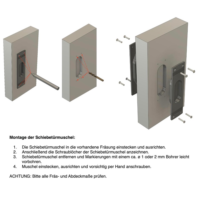 Beschläge Hamburg Art Deco SM 216-820 MPC Sliding Door Fitting