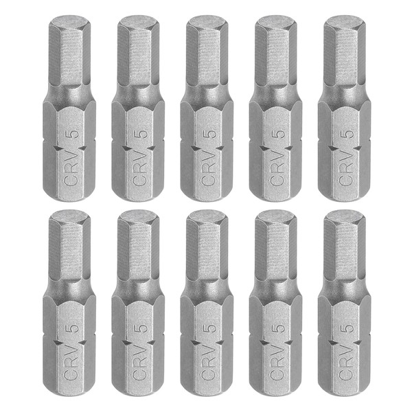 HARFINGTON 10pcs Hex Bits 1/4" Hex Shank H5 Head Magnetic